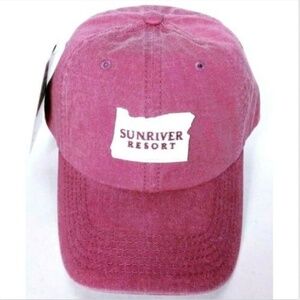 NWT Sunriver Resort Oregon Men's Red Baseball Hat